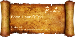 Pacz Leonóra névjegykártya
